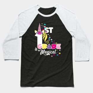 First Grade Girls 1st Grader Gift Magical Unicorn Lover Gift Baseball T-Shirt